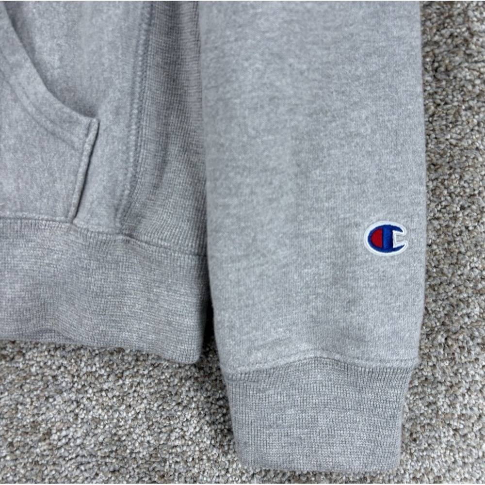Champion Reverse Weave Sweatshirt Womens Medium Gray Crop Pullover Hoodie Y2K - Picture 5 of 8